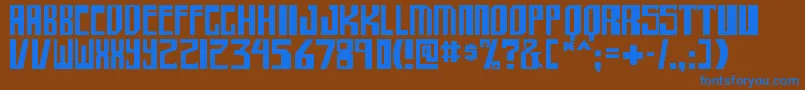 shellhead Font – Blue Fonts on Brown Background