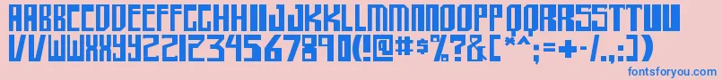 shellhead Font – Blue Fonts on Pink Background