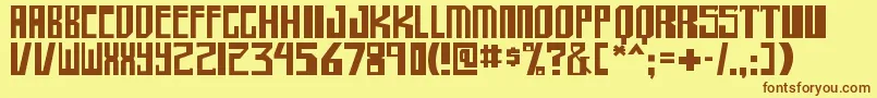 More about shellhead Font shellhead Font – Brown Fonts on Yellow Background