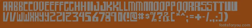 フォントshellhead – 茶色の背景に灰色の文字