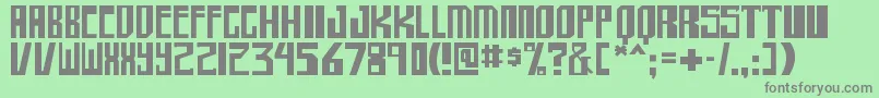 shellhead Font – Gray Fonts on Green Background