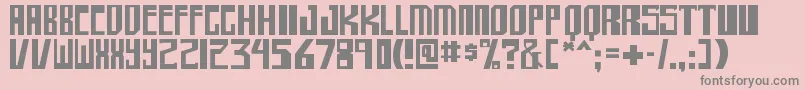 フォントshellhead – ピンクの背景に灰色の文字