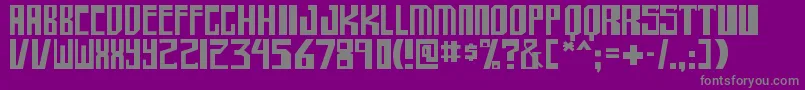shellhead-Schriftart – Graue Schriften auf violettem Hintergrund