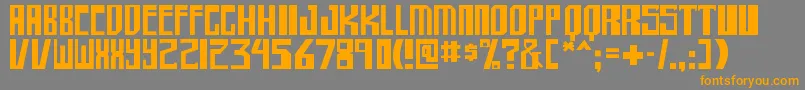 Weitere Informationen zur shellhead-Schriftart shellhead-Schriftart – Orangefarbene Schriften auf grauem Hintergrund
