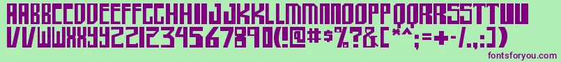 shellhead Font – Purple Fonts on Green Background