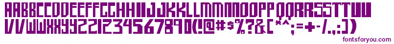 shellhead-fontti – violetit fontit valkoisella taustalla