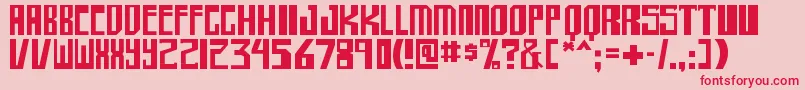shellhead-Schriftart – Rote Schriften auf rosa Hintergrund