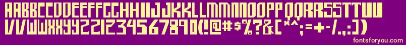 shellhead Font – Yellow Fonts on Purple Background