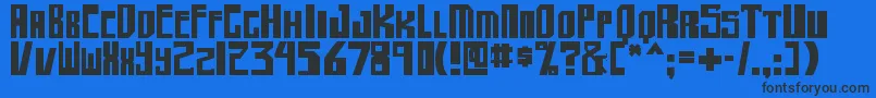 shellhead2 bold Font – Black Fonts on Blue Background