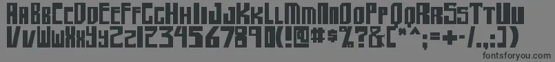 フォントshellhead2 bold – 黒い文字の灰色の背景