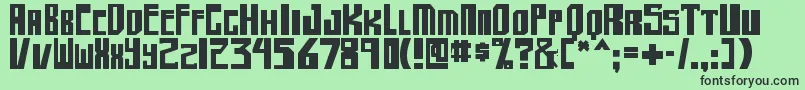 shellhead2 bold-Schriftart – Schwarze Schriften auf grünem Hintergrund
