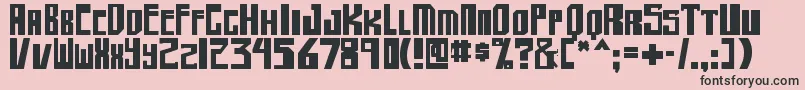 shellhead2 bold-fontti – mustat fontit vaaleanpunaisella taustalla
