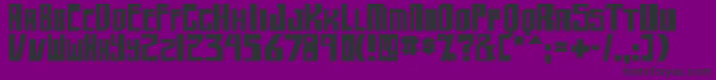 shellhead2 bold Font – Black Fonts on Purple Background