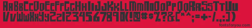 Шрифт shellhead2 bold – чёрные шрифты на красном фоне