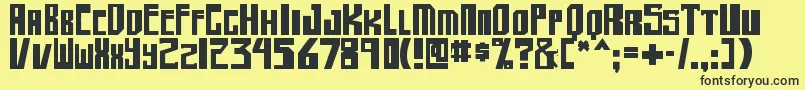 Шрифт shellhead2 bold – чёрные шрифты на жёлтом фоне