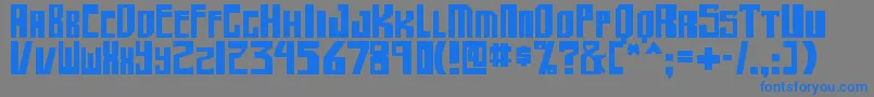 フォントshellhead2 bold – 灰色の背景に青い文字