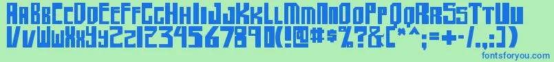 Шрифт shellhead2 bold – синие шрифты на зелёном фоне