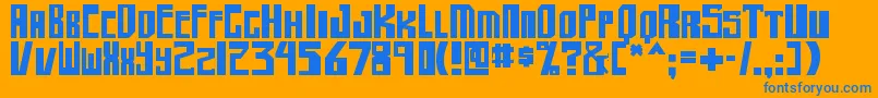shellhead2 bold-fontti – siniset fontit oranssilla taustalla