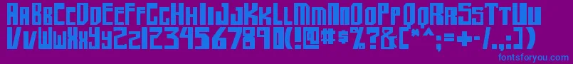 shellhead2 bold-Schriftart – Blaue Schriften auf violettem Hintergrund