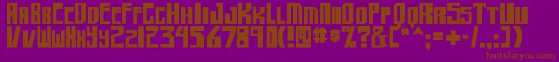 shellhead2 bold-Schriftart – Braune Schriften auf violettem Hintergrund