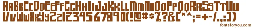 Шрифт shellhead2 bold – коричневые шрифты на белом фоне