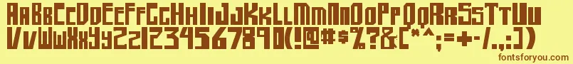 shellhead2 bold Font – Brown Fonts on Yellow Background