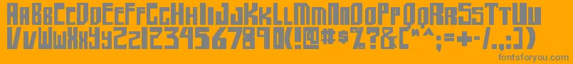 フォントshellhead2 bold – オレンジの背景に灰色の文字