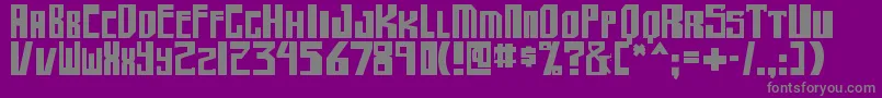 shellhead2 bold-Schriftart – Graue Schriften auf violettem Hintergrund
