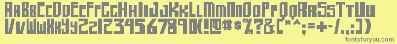 shellhead2 bold-Schriftart – Graue Schriften auf gelbem Hintergrund