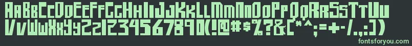 shellhead2 bold Font – Green Fonts on Black Background