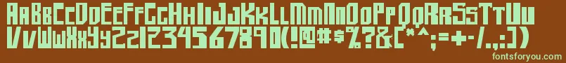 shellhead2 bold-fontti – vihreät fontit ruskealla taustalla