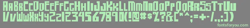 フォントshellhead2 bold – 灰色の背景に緑のフォント