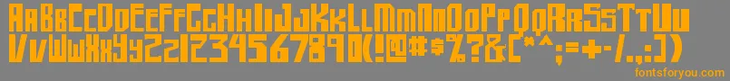 shellhead2 bold-Schriftart – Orangefarbene Schriften auf grauem Hintergrund