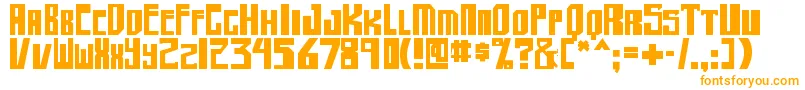 shellhead2 bold-Schriftart – Orangefarbene Schriften auf weißem Hintergrund