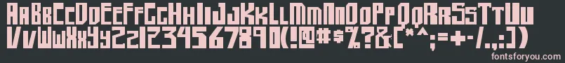 shellhead2 bold-fontti – vaaleanpunaiset fontit mustalla taustalla