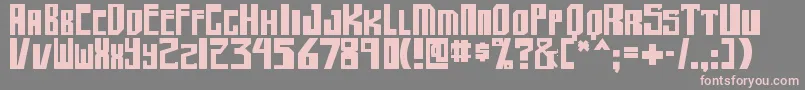 フォントshellhead2 bold – 灰色の背景にピンクのフォント