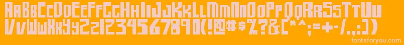 Шрифт shellhead2 bold – розовые шрифты на оранжевом фоне