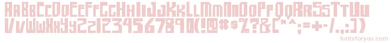 shellhead2 bold-fontti – vaaleanpunaiset fontit valkoisella taustalla