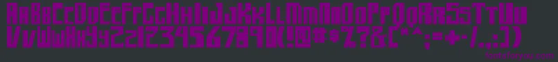 Czcionka shellhead2 bold – fioletowe czcionki na czarnym tle