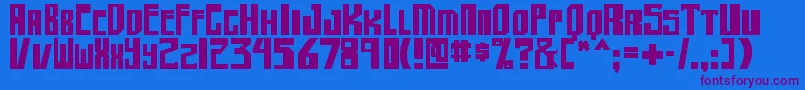 shellhead2 bold-Schriftart – Violette Schriften auf blauem Hintergrund