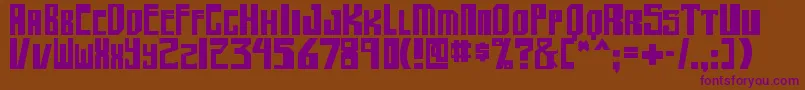 フォントshellhead2 bold – 紫色のフォント、茶色の背景