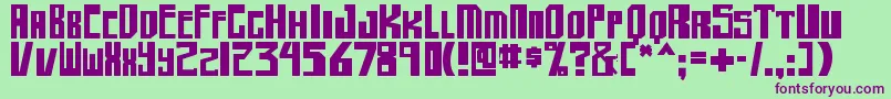 shellhead2 bold Font – Purple Fonts on Green Background