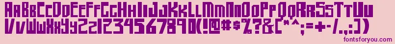 shellhead2 bold-fontti – violetit fontit vaaleanpunaisella taustalla