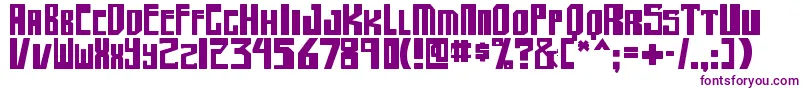 shellhead2 bold Font – Purple Fonts on White Background