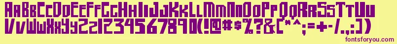 Шрифт shellhead2 bold – фиолетовые шрифты на жёлтом фоне