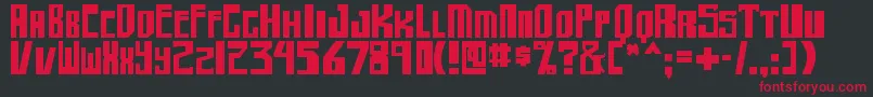 shellhead2 bold-Schriftart – Rote Schriften auf schwarzem Hintergrund