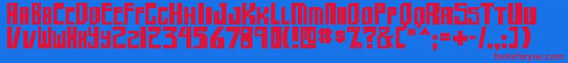 shellhead2 bold-fontti – punaiset fontit sinisellä taustalla