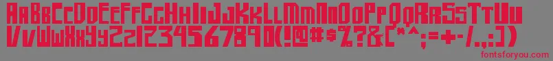 フォントshellhead2 bold – 赤い文字の灰色の背景