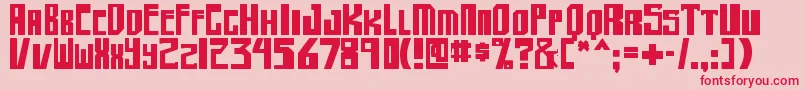 shellhead2 bold-Schriftart – Rote Schriften auf rosa Hintergrund