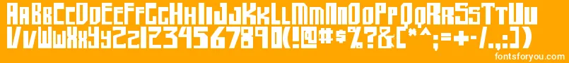 shellhead2 bold-fontti – valkoiset fontit oranssilla taustalla